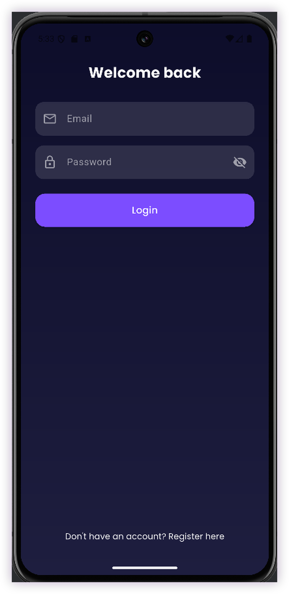 InnerNote Login Screen